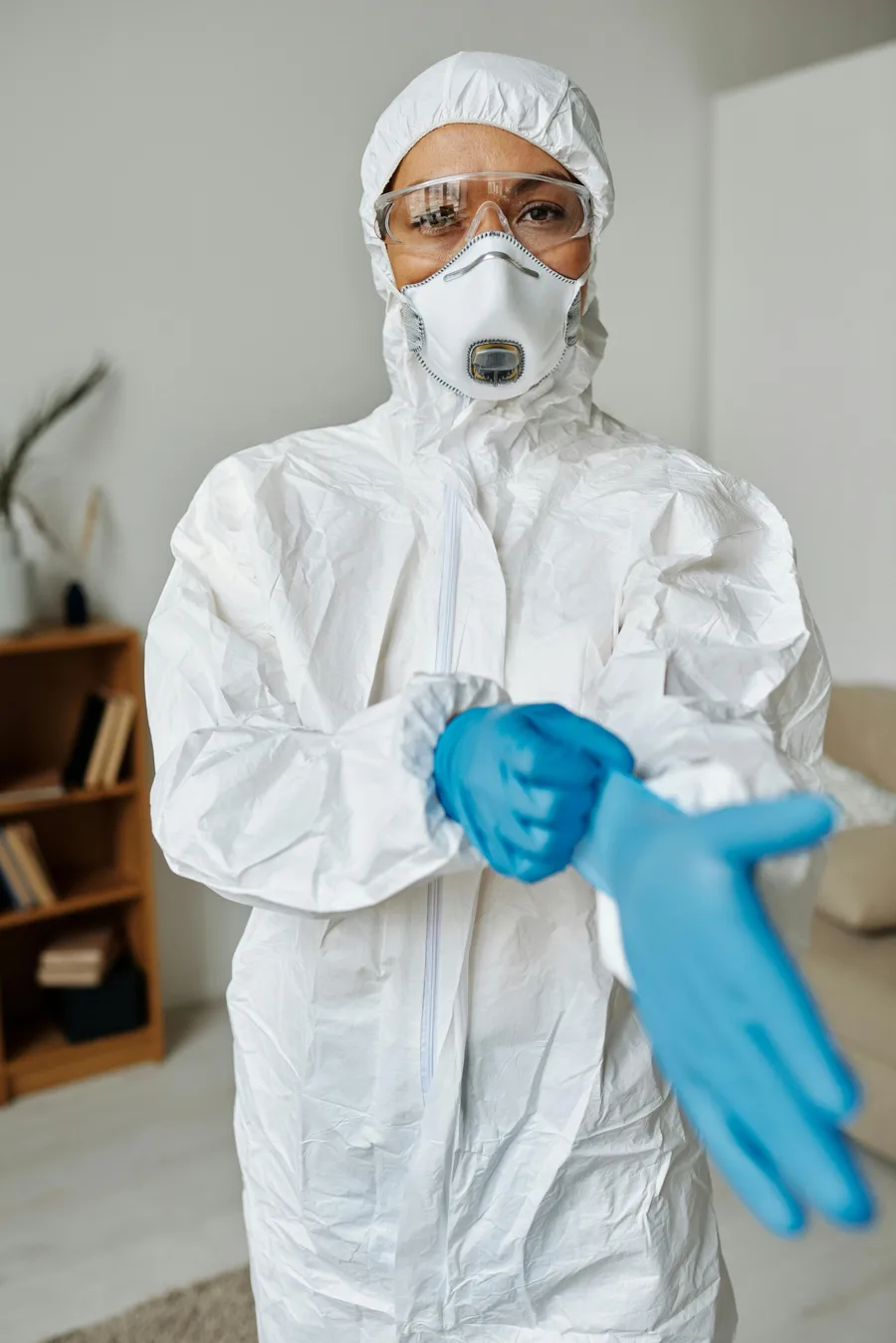 sewage cleanup Nashville Tennessee — licensed technician in protective gear